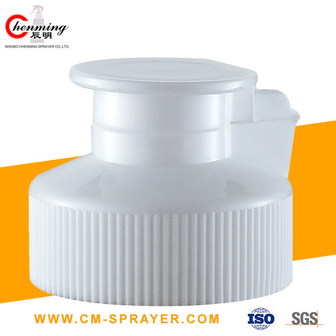 38-400 24/410 Putih Flip Top Caps Tahan Anak 24mm 38mm Benang Rok Bergaris Bulat Berengsel 1